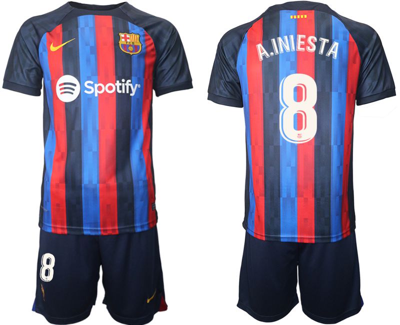 Men 2022-2023 Club Barcelona home blue 8 Soccer Jersey